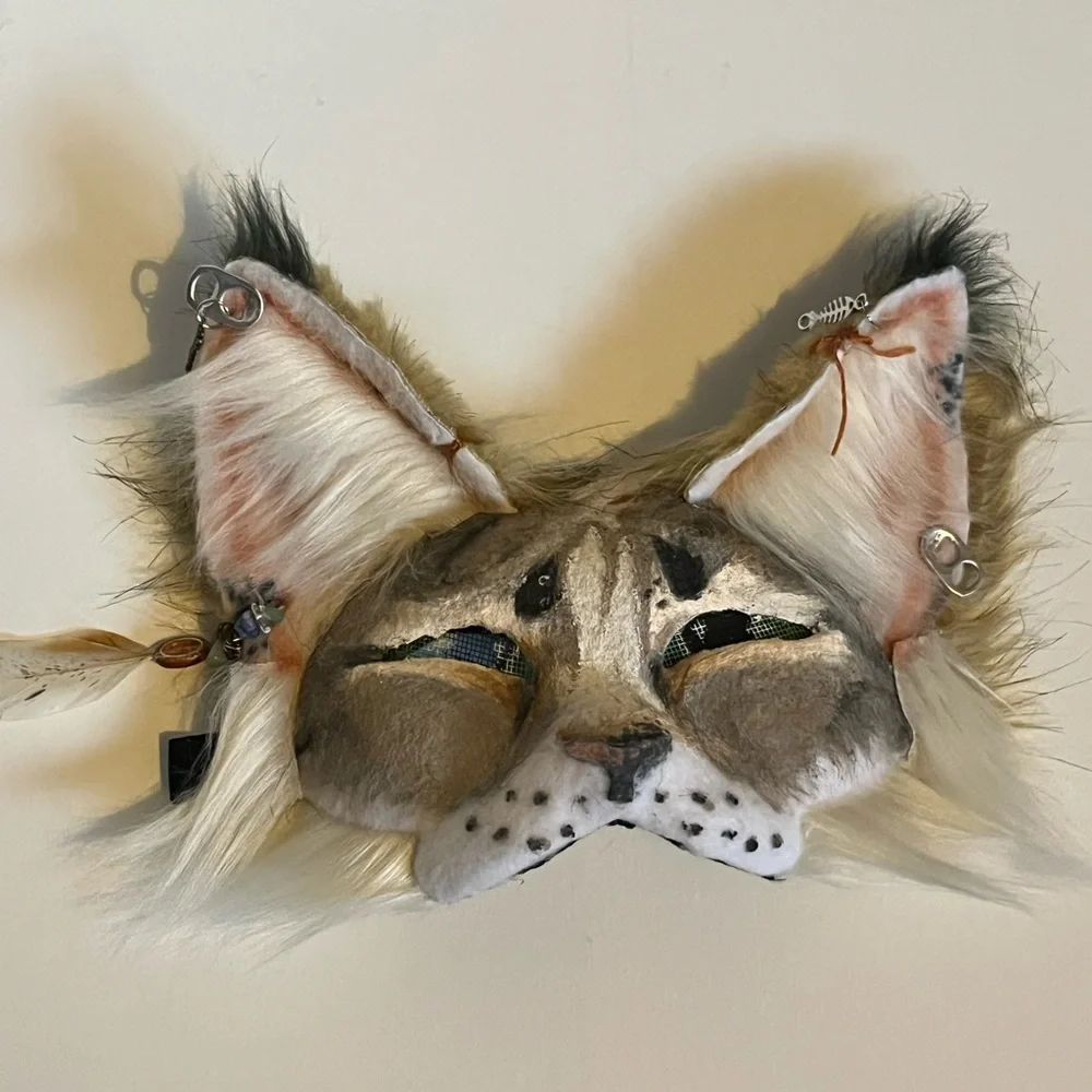 Handmade cat mask